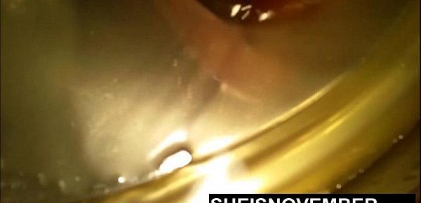  NASTY PISSING BBW SLUT MSNOVEMBER OIL HER BODY & PEE ON SINK WATER SPORT FETISH